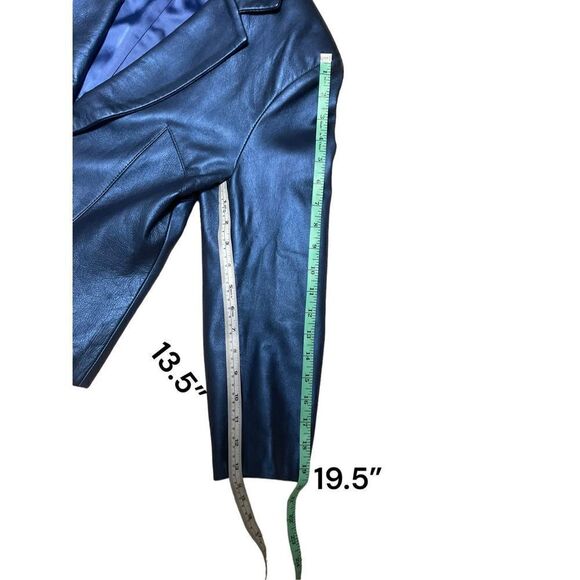 Michael Hoban North Beach Authentic Vintage Women’s Leather Blazer Jacket 1980’s - Picture 6 of 12